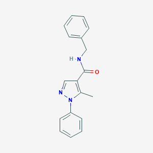 molecular formula C18H17N3O B258313 N-benzyl-5-methyl-1-phenyl-1H-pyrazole-4-carboxamide 