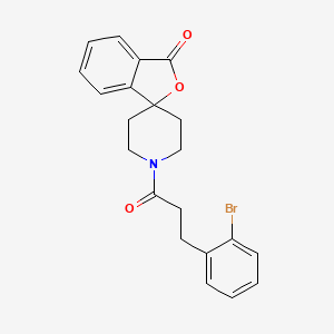 molecular formula C21H20BrNO3 B2583144 1'-[3-(2-Bromophenyl)propanoyl]spiro[2-benzofuran-3,4'-piperidine]-1-one CAS No. 1797642-08-0