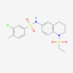 molecular formula C18H21ClN2O4S2 B2583150 3-氯-N-(1-(乙磺酰基)-1,2,3,4-四氢喹啉-6-基)-4-甲苯磺酰胺 CAS No. 946242-11-1