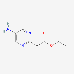 molecular formula C8H11N3O2 B2583151 Ethyl 2-(5-Amino-2-pyrimidyl)acetate CAS No. 944902-41-4