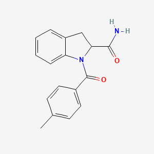molecular formula C17H16N2O2 B2583153 1-(4-Methylbenzoyl)indoline-2-carboxamide CAS No. 1101188-68-4