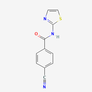 molecular formula C11H7N3OS B2583156 4-cyano-N-(1,3-thiazol-2-yl)benzamide CAS No. 313274-54-3