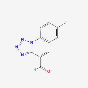 molecular formula C11H8N4O B2583164 7-甲基四唑并[1,5-a]喹啉-4-甲醛 CAS No. 924819-85-2