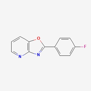 molecular formula C12H7FN2O B2583165 2-(4-Fluorophenyl)oxazolo[4,5-b]pyridine CAS No. 52333-47-8