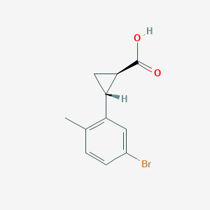 (1R,2R)-2-(5-Bromo-2-methylphenyl)cyclopropane-1-carboxylic acid