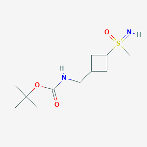 molecular formula C11H22N2O3S B2583198 Tert-butyl N-[[3-(methylsulfonimidoyl)cyclobutyl]methyl]carbamate CAS No. 2416223-33-9