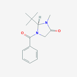 molecular formula C15H20N2O2 B025832 (2S)-1-benzoyl-2-tert-butyl-3-methylimidazolidin-4-one CAS No. 101055-56-5