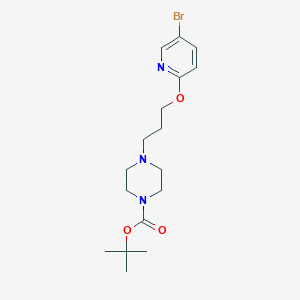 molecular formula C17H26BrN3O3 B2583200 叔丁基4-[3-(5-溴吡啶-2-基)氧基丙基]哌嗪-1-羧酸酯 CAS No. 2470439-14-4
