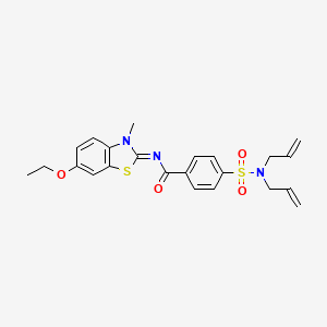 molecular formula C23H25N3O4S2 B2583201 (E)-4-(N,N-diallylsulfamoyl)-N-(6-ethoxy-3-methylbenzo[d]thiazol-2(3H)-ylidene)benzamide CAS No. 850909-83-0