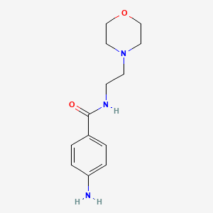 molecular formula C13H19N3O2 B2583208 4-amino-N-[2-(morpholin-4-yl)ethyl]benzamide CAS No. 51-09-2