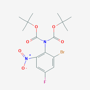 molecular formula C16H20BrFN2O6 B2583222 Imidodicarbonic acid, (2-bromo-4-fluoro-6-nitrophenyl)-, bis(1,1-dimethylethyl) ester CAS No. 880384-52-1