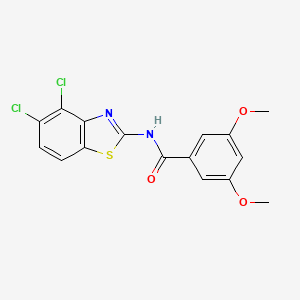 molecular formula C16H12Cl2N2O3S B2583229 N-(4,5-二氯-1,3-苯并噻唑-2-基)-3,5-二甲氧基苯甲酰胺 CAS No. 875130-56-6