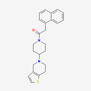 molecular formula C24H26N2OS B2583243 1-(4-(6,7-dihydrothieno[3,2-c]pyridin-5(4H)-yl)piperidin-1-yl)-2-(naphthalen-1-yl)ethanone CAS No. 2034294-72-7