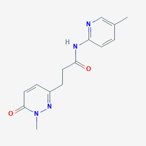 molecular formula C14H16N4O2 B2583249 3-(1-methyl-6-oxo-1,6-dihydropyridazin-3-yl)-N-(5-methylpyridin-2-yl)propanamide CAS No. 1797185-68-2