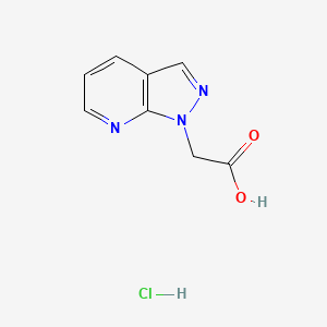 molecular formula C8H8ClN3O2 B2583259 2-{1H-pyrazolo[3,4-b]pyridin-1-yl}acetic acid hydrochloride CAS No. 2093856-68-7