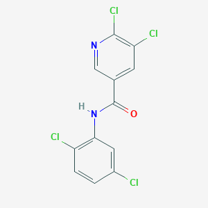 molecular formula C12H6Cl4N2O B2583265 5,6-dichloro-N-(2,5-dichlorophenyl)pyridine-3-carboxamide CAS No. 931041-04-2