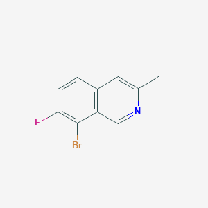molecular formula C10H7BrFN B2583278 8-Bromo-7-fluoro-3-methylisoquinoline CAS No. 2167110-88-3
