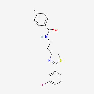molecular formula C19H17FN2OS B2583286 N-{2-[2-(3-fluorophenyl)-1,3-thiazol-4-yl]ethyl}-4-methylbenzamide CAS No. 932987-26-3