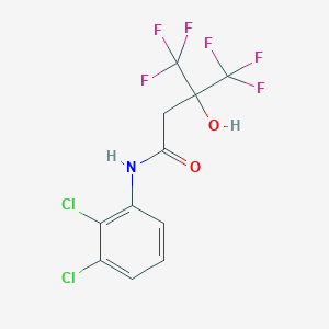 molecular formula C11H7Cl2F6NO2 B258329 N-(2,3-dichlorophenyl)-4,4,4-trifluoro-3-hydroxy-3-(trifluoromethyl)butanamide 