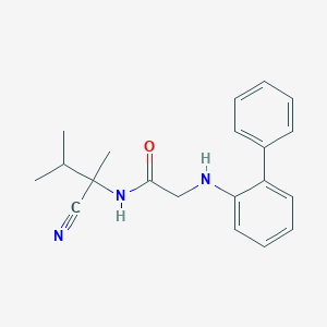 molecular formula C20H23N3O B2583291 2-({[1,1'-biphenyl]-2-yl}amino)-N-(1-cyano-1,2-dimethylpropyl)acetamide CAS No. 1197726-48-9