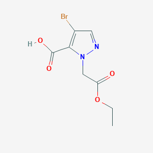 molecular formula C8H9BrN2O4 B2583293 4-Bromo-2-(2-ethoxy-2-oxoethyl)pyrazole-3-carboxylic acid CAS No. 2418670-87-6