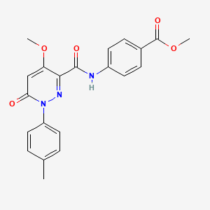 molecular formula C21H19N3O5 B2583299 4-[[4-甲氧基-1-(4-甲苯基)-6-氧代嘧啶并[3,4-d]嘧啶-3-羰基]氨基]苯甲酸甲酯 CAS No. 942005-12-1