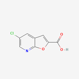 molecular formula C8H4ClNO3 B2583304 5-氯呋喃并[2,3-b]吡啶-2-羧酸 CAS No. 1934394-50-9