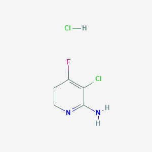 molecular formula C5H5Cl2FN2 B2583310 3-Chloro-4-fluoropyridin-2-amine hydrochloride CAS No. 2225144-31-8