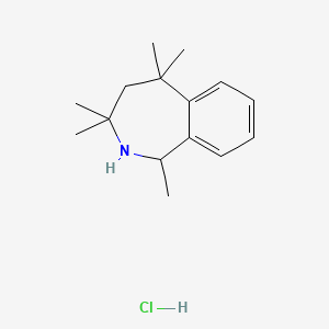 molecular formula C15H24ClN B2583324 1,3,3,5,5-Pentamethyl-2,3,4,5-tetrahydro-1H-2-benzazepine hydrochloride CAS No. 1049764-30-8