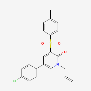 molecular formula C21H18ClNO3S B2583334 1-烯丙基-5-(4-氯苯基)-3-[(4-甲苯基)磺酰基]-2(1H)-吡啶酮 CAS No. 866143-09-1