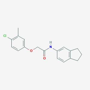 molecular formula C18H18ClNO2 B258335 2-(4-chloro-3-methylphenoxy)-N-(2,3-dihydro-1H-inden-5-yl)acetamide 