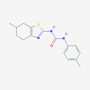molecular formula C16H19N3OS B258336 1-(4-Methylphenyl)-3-(6-methyl-4,5,6,7-tetrahydro-1,3-benzothiazol-2-yl)urea 