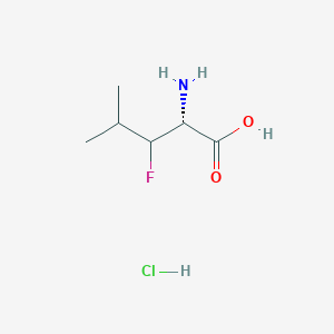 molecular formula C6H13ClFNO2 B2583367 (2R)-2-氨基-3-氟-4-甲基戊酸盐酸盐 CAS No. 2193054-90-7