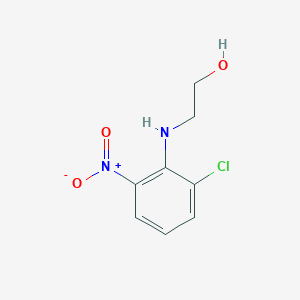 molecular formula C8H9ClN2O3 B2583370 2-[(2-Chloro-6-nitrophenyl)amino]ethanol CAS No. 65976-54-7