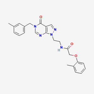 N-(2-(5-(3-methylbenzyl)-4-oxo-4,5-dihydro-1H-pyrazolo[3,4-d]pyrimidin-1-yl)ethyl)-2-(o-tolyloxy)acetamide