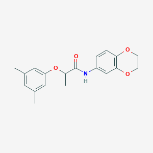 molecular formula C19H21NO4 B258338 N-(2,3-dihydro-1,4-benzodioxin-6-yl)-2-(3,5-dimethylphenoxy)propanamide 