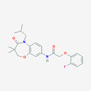 2-(2-fluorophenoxy)-N-(5-isobutyl-3,3-dimethyl-4-oxo-2,3,4,5-tetrahydrobenzo[b][1,4]oxazepin-8-yl)acetamide