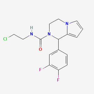 molecular formula C16H16ClF2N3O B2583385 N-(2-氯乙基)-1-(3,4-二氟苯基)-3,4-二氢吡咯并[1,2-a]吡嗪-2(1H)-甲酰胺 CAS No. 900002-02-0