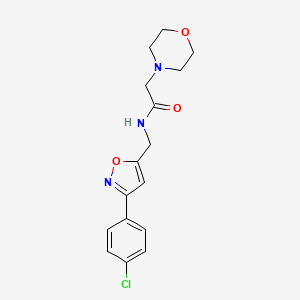 N-{[3-(4-chlorophenyl)-5-isoxazolyl]methyl}-2-morpholinoacetamide