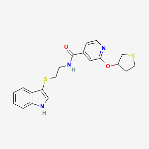 N-(2-((1H-indol-3-yl)thio)ethyl)-2-((tetrahydrothiophen-3-yl)oxy)isonicotinamide
