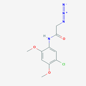 molecular formula C10H11ClN4O3 B2583397 2-叠氮基-N-(5-氯-2,4-二甲氧基苯基)乙酰胺 CAS No. 1987208-50-3