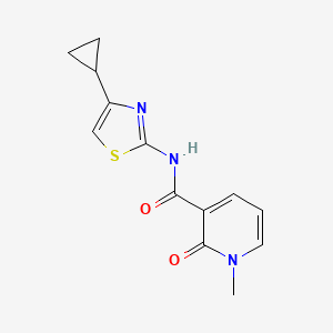 molecular formula C13H13N3O2S B2583400 N-(4-cyclopropylthiazol-2-yl)-1-methyl-2-oxo-1,2-dihydropyridine-3-carboxamide CAS No. 2309556-21-4
