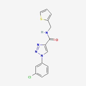 molecular formula C14H11ClN4OS B2583401 1-(3-chlorophenyl)-N-(thiophen-2-ylmethyl)-1H-1,2,3-triazole-4-carboxamide CAS No. 951602-21-4