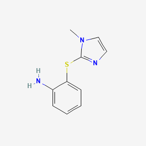 molecular formula C10H11N3S B2583402 2-[(1-methyl-1H-imidazol-2-yl)sulfanyl]aniline CAS No. 133328-77-5