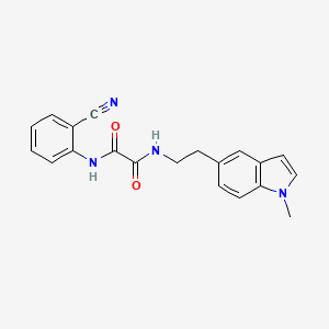 molecular formula C20H18N4O2 B2583405 N1-(2-cyanophenyl)-N2-(2-(1-methyl-1H-indol-5-yl)ethyl)oxalamide CAS No. 2034202-05-4