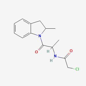 2-Chloro-N-[1-(2-methyl-2,3-dihydroindol-1-yl)-1-oxopropan-2-yl]acetamide