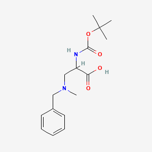 molecular formula C16H24N2O4 B2583415 3-[Benzyl(methyl)amino]-2-{[(tert-butoxy)carbonyl]amino}propanoic acid CAS No. 454712-97-1