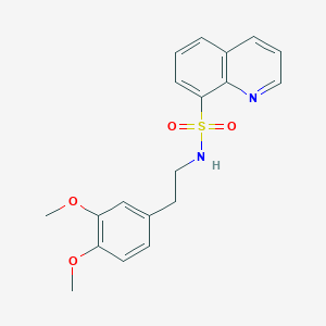 molecular formula C19H20N2O4S B2583416 （2-(3,4-二甲氧基苯基)乙基)(8-喹啉磺酰)胺 CAS No. 321720-14-3
