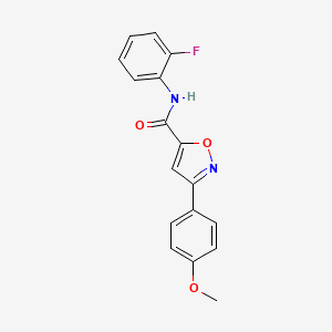 N-(2-fluorophenyl)-3-(4-methoxyphenyl)-5-isoxazolecarboxamide