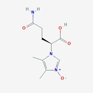 molecular formula C10H15N3O4 B2583418 (2S)-5-Amino-2-(4,5-dimethyl-3-oxido-1H-imidazol-1-YL)-5-oxopentanoic acid CAS No. 1014081-44-7